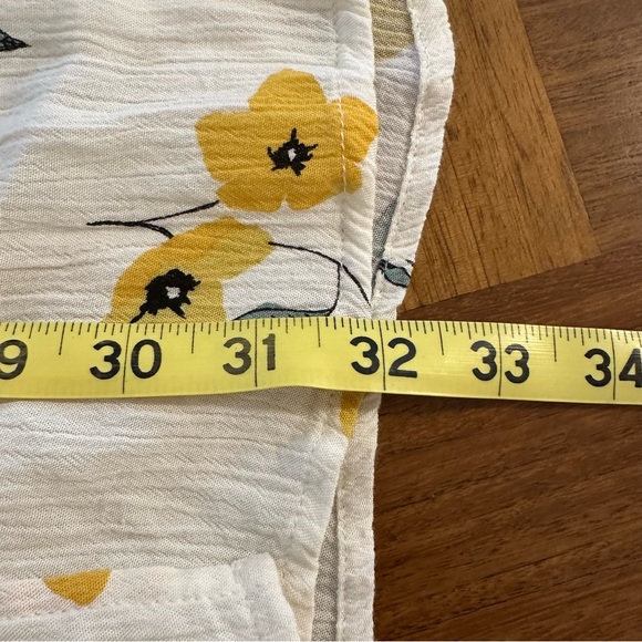 Billabong “Relax on High” Kimono Sleeve Yellow Floral Wrap Dress Size Medium - Picture 16 of 16